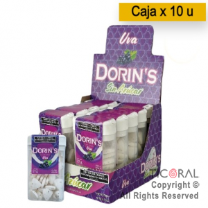 GOLO PASTILLAS CORAZONCITOS DORINS SIN AZUCAR UVA 10 CAJITAS X 17 GR C/U